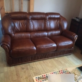 M/M Carter from Sutton in Ashfield - New Cynthia sofa in Tabak leather