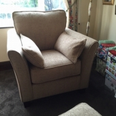 M/M Moore from Sutton in Ashfield - New Venus chair in Chalereston fabric