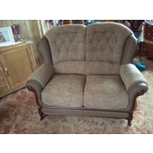 M/M Betteridge from Kirkby in Ashfield - New Queen Anne sofa in Montanna fabric and leather