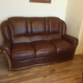 Mrs Cherry from Sutton in Ashfield - New Tara leather sofa in colour Tabak