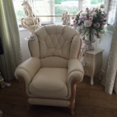 M/M Walker from Sutton in Ashfield - New Brenda leather chair in colour cream